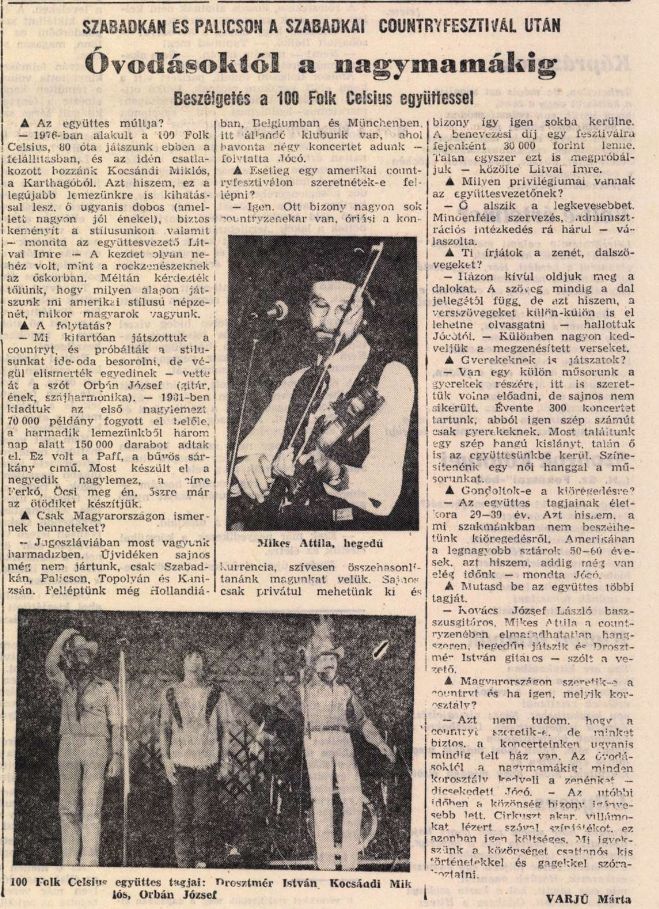 1985.08.11.Magyar Szó (Jugoszlávia, Vajdaság)